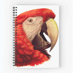 Scarlet Macaw Parrot Realistic Painting Spiral Notebook