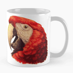 Scarlet Macaw Parrot Realistic Painting Mug