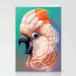 Moluccan Cockatoo Realistic Painting Greeting Card