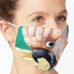 Moluccan Cockatoo Realistic Painting Mask