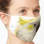 Sulphur Crested Cockatoo Realistic Painting Mask