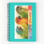 Click here to buy this Sun Blue-Crowned Green-Cheeked Conures Realistic Painting Bird Gifts Spiral Notebook! Sun Blue-Crowned Green-Cheeked Conures Realistic Painting Bird Gifts Spiral Notebook