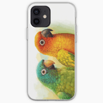 Sun Blue-Crowned Green-Cheeked Conures Realistic Painting Bird Gifts iPhone Case