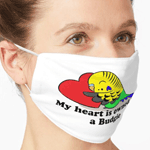 Click here to buy this My Heart Belongs To A Green Budgie Mask! My Heart Belongs To A Green Budgie Mask