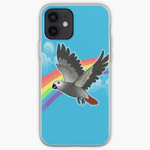 Rainbow Bridge African Grey Parrot iPhone Case