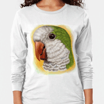 Quaker Parrot Realistic Painting Long Sleeve T-Shirt