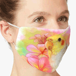 Click here to buy this Cockatiel With Frangipani Realistic Painting Mask! Cockatiel With Frangipani Realistic Painting Mask