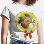 Click here to buy this Munia Finches Realistic Painting T-Shirt! Munia Finches Realistic Painting T-Shirt