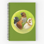 Munia Finches Realistic Painting Spiral Notebook