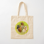 Munia Finches Realistic Painting Tote Bag