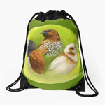 Click here to buy this Munia Finches Realistic Painting Drawstring Bag! Munia Finches Realistic Painting Drawstring Bag