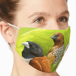 Munia Finches Realistic Painting Mask