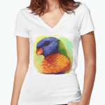 Rainbow Lorikeet Realistic Painting T-Shirt