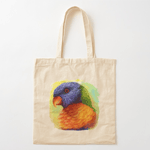 Rainbow Lorikeet Realistic Painting Tote Bag