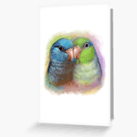 Pacific Parrotlet Parrot Realistic Painting Greeting Card