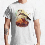 Owl Finches Realistic Painting Realistic Painting T-Shirt