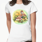 Zebra Finches Realistic Painting T-Shirt