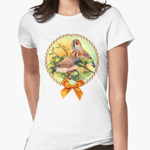 Zebra Finches Realistic Painting T-Shirt