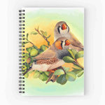 Zebra Finches Realistic Painting Notebook