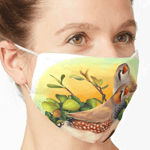 Click here to buy this Zebra Finches Realistic Painting Mask! Zebra Finches Realistic Painting Mask