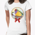 Gouldian Finch Realistic Painting T-Shirt