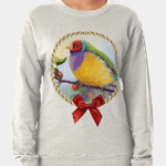 Gouldian Finch Realistic Painting Sweatshirt