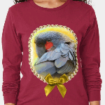 Black Palm Cockatoo Realistic Painting Long Sleeve T-Shirt