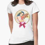 Blue Haired Elf And Her Galah Realistic Painting T-Shirt