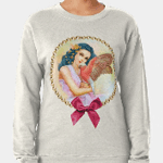 Blue Haired Elf And Her Galah Realistic Painting Sweatshirt