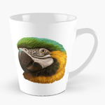 Blue and Gold Macaw Realistic Painting Mug