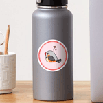 Click here to buy this Zebra finch cute cartoon pink chekered pattern Sticker! Zebra finch cute cartoon pink chekered pattern Sticker