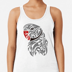 Grey Ringneck Parrot Tattoo Tank Top