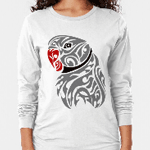 Grey Ringneck Parrot Tattoo Long Sleeve T-Shirt