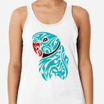 Blue Ringneck Parrot Tattoo Tank Top