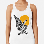 Great Horned Owl Tribal Tattoo Tank Top