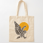 Great Horned Owl Tribal Tattoo Tote Bag