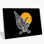 Great Horned Owl Tribal Tattoo Laptop Skin