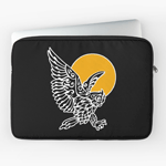 Great Horned Owl Tribal Tattoo Laptop Sleeve