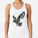 Tribal Cockatoo Parrot Bird Tattoo Tank Top