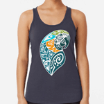 Blue And Gold Macaw Tribal Tattoo Tank Top