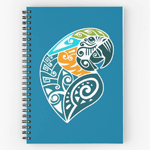 Blue And Gold Macaw Tribal Tattoo Notebook