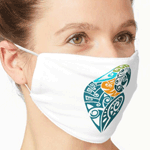 Blue And Gold Macaw Tribal Tattoo Mask