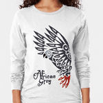 Click here to buy this African Grey Parrot Tribal Tattoo Long Sleeve T-Shirt! African Grey Parrot Tribal Tattoo Long Sleeve T-Shirt