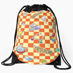 Budgie parrot pattern Drawstring Bag