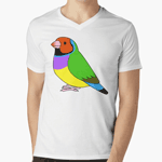 Cute lady gouldian finch cartoon drawing T-Shirt