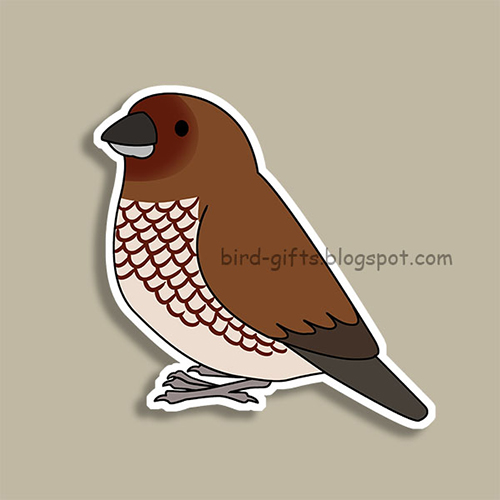 Spice finch cartoon drawing Magnet