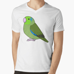 Cute fluffy wild green pacific parrotlet cartoon drawing T-Shirt