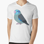 Cute fluffy blue pacific parrotlet cartoon drawing T-Shirt