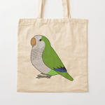 Click here to buy this Cute fluffy wild green quaker parrot cartoon drawing Tote Bag! Cute fluffy wild green quaker parrot cartoon drawing Tote Bag