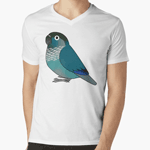 Cute fluffy blue green-cheeked conure parrot cartoon drawing T-Shirt